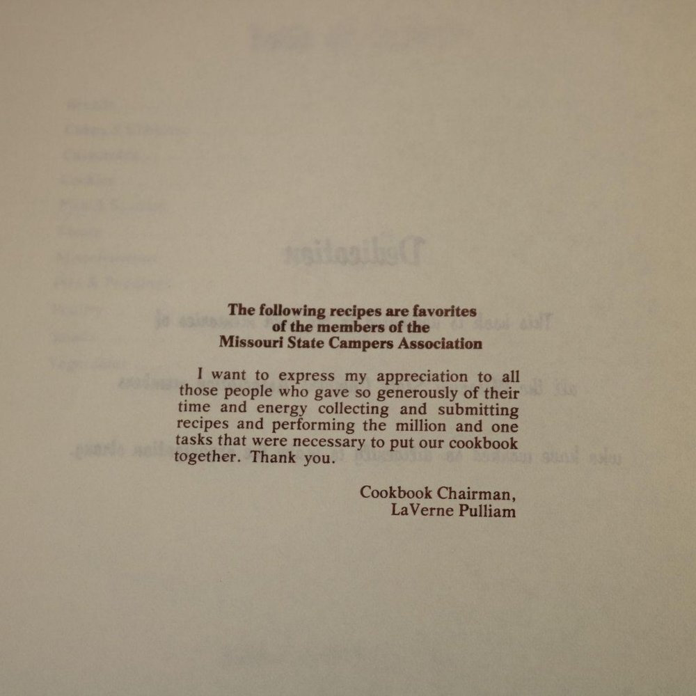 Missouri State Campers Association Cookbook Spiral - Picture 6 of 10